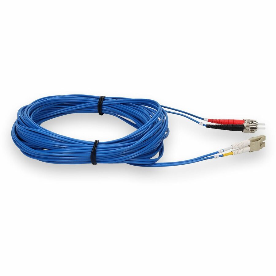 AddOn 3m LC (Male) to ST (Male) Blue OM4 Duplex Fiber OFNR (Riser-Rated) Patch Cable