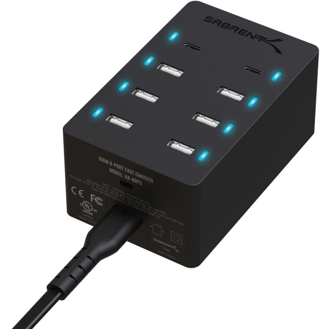 100 WATT 8PORT FAMILY-SIZED USB