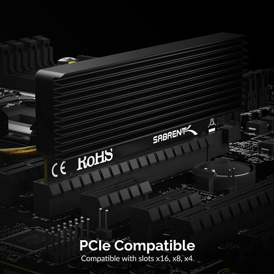 Sabrent NVMe M.2 SSD to PCIe X16/X8/X4 Card with Aluminum Heat Sink (EC-PCIE)