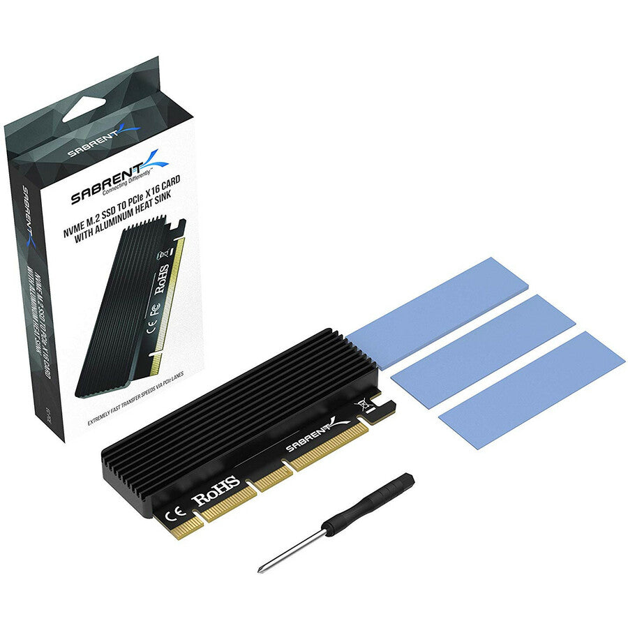 Sabrent NVMe M.2 SSD to PCIe X16/X8/X4 Card with Aluminum Heat Sink (EC-PCIE)