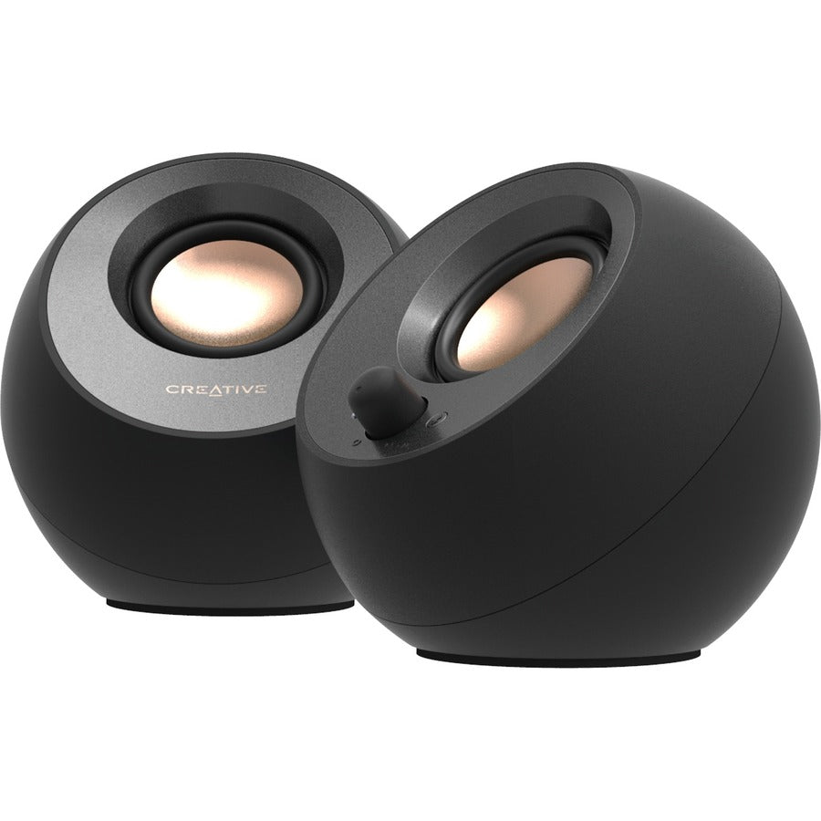 Creative Pebble V3 2.0 Bluetooth Speaker System - 8 W RMS - Black