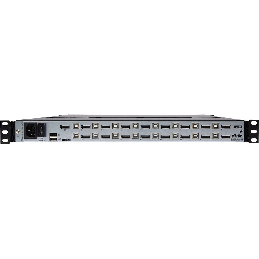 Eaton Tripp Lite Series NetDirector 16-Port DisplayPort KVM Switch Console with 17 in. LCD, Dual Rail, 1U Rack-Mount, TAA