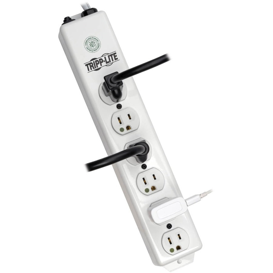 Eaton Tripp Lite Series Safe-IT Medical-Grade Power Strip, UL 1363, 6x Hospital-Grade Outlets, Antimicrobial, 1.5 ft. (0.45 m) Cord