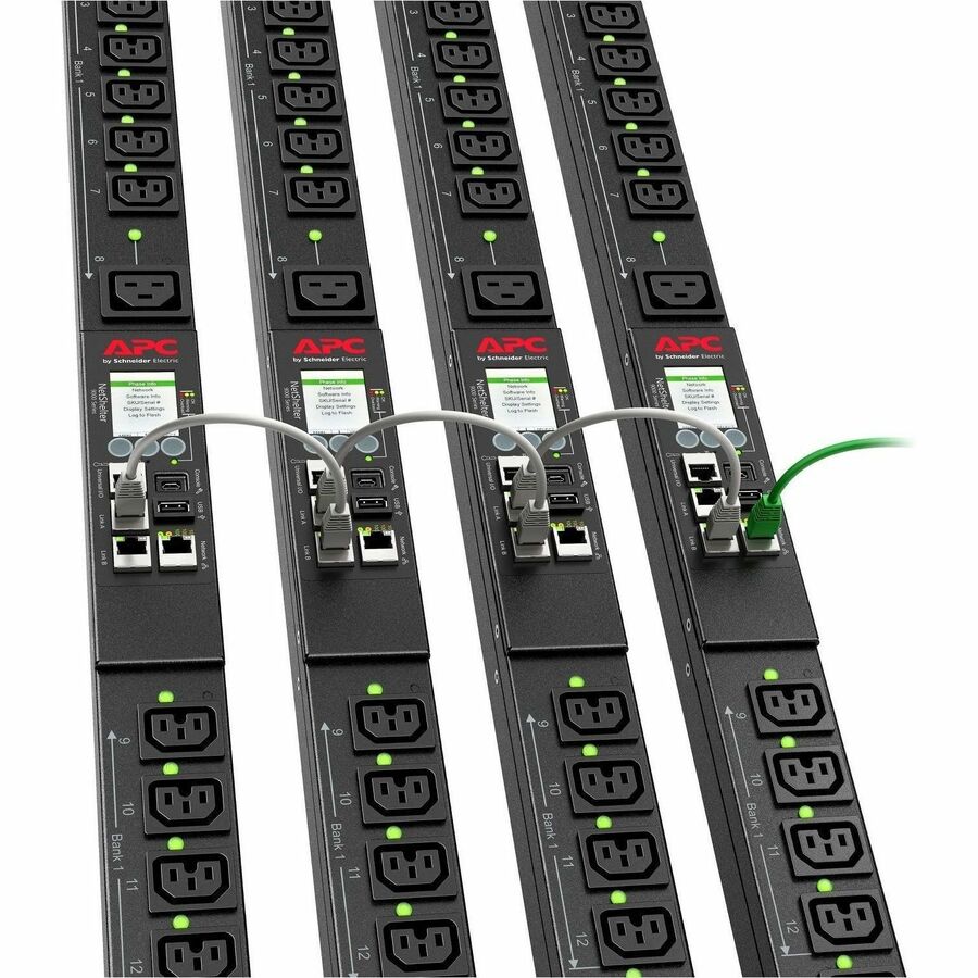 APC Rack PDU 9000 Switched, ZeroU, 20A, 208V, (21) C13/C15 & (3) C19/C21, L620 Cord