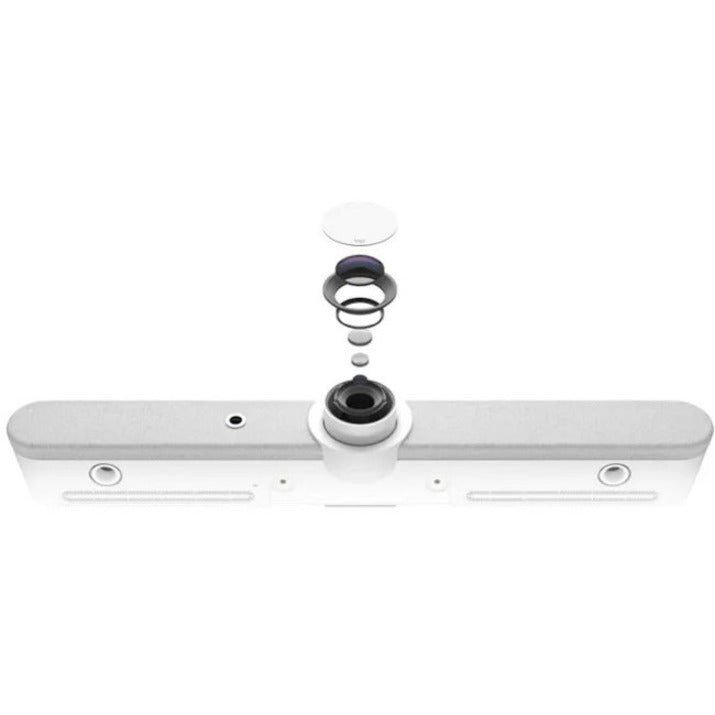 Logitech Rally Bar All-In-One Video Bar for Medium and Large Rooms, White