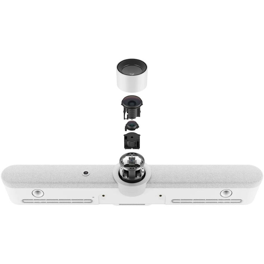 Logitech Rally Bar All-In-One Video Bar for Medium and Large Rooms, White