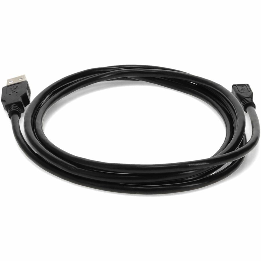 AddOn 6ft USB 2.0 (A) Male to Micro-USB 2.0 (B) Male Black Cable