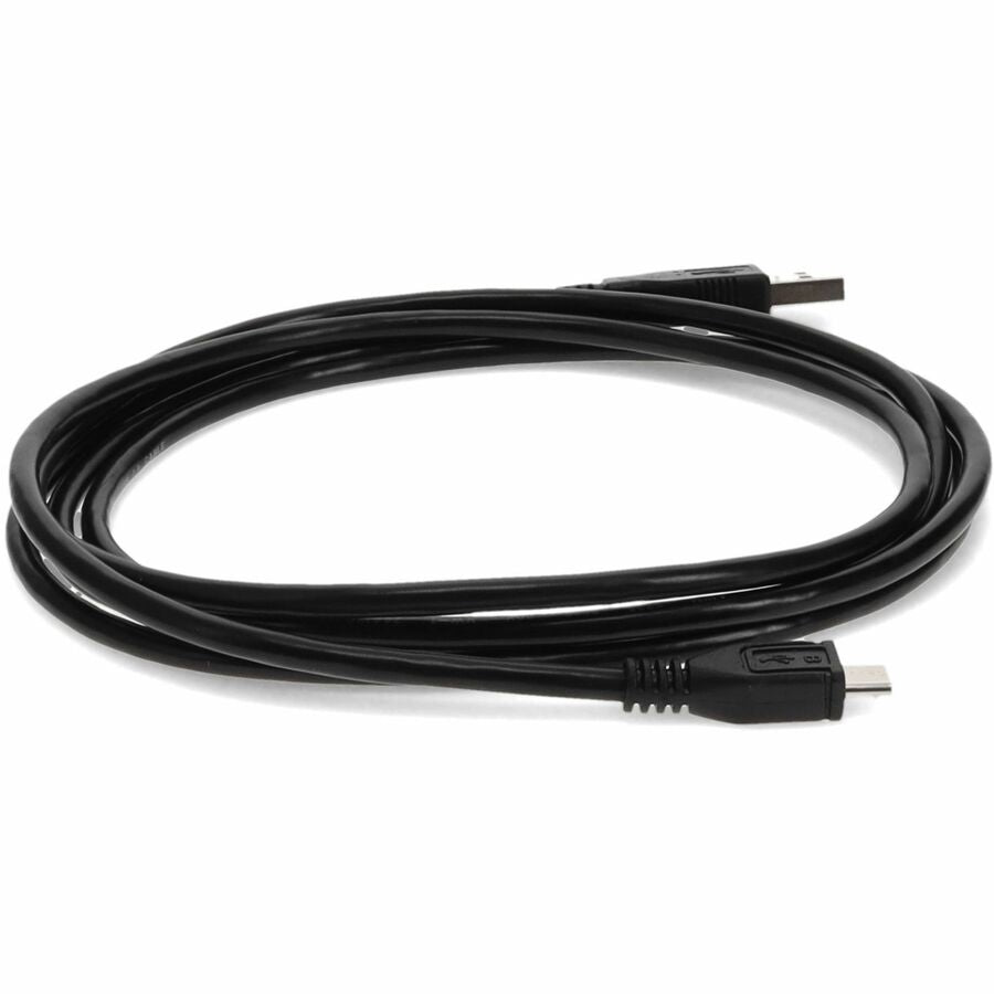 AddOn 6ft USB 2.0 (A) Male to Micro-USB 2.0 (B) Male Black Cable
