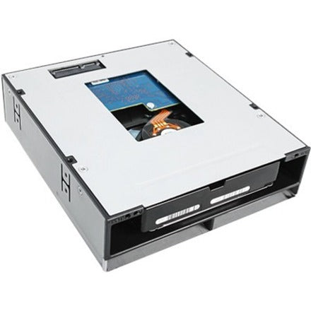 Icy Dock FlexiDOCK MB095SP-B Drive Enclosure for 5.25" SATA/600 - Serial ATA/600 Host Interface Internal - Black, Silver