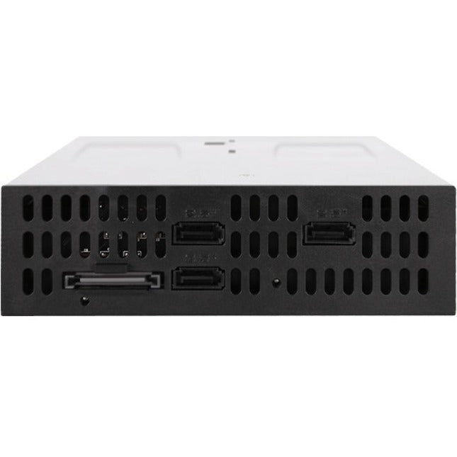 Icy Dock FlexiDOCK MB095SP-B Drive Enclosure for 5.25" SATA/600 - Serial ATA/600 Host Interface Internal - Black, Silver