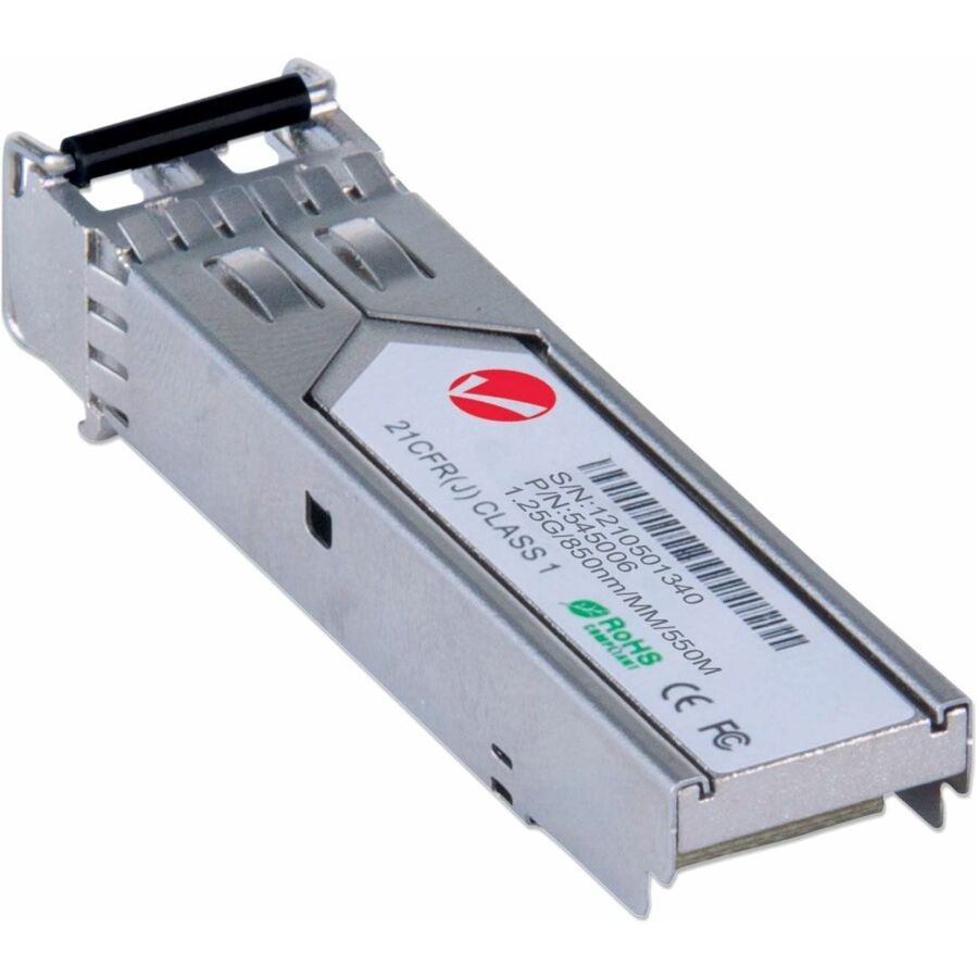 Intellinet Gigabit Ethernet SFP Mini-GBIC Transceiver, 1000Base-Sx (LC) Multi-Mode Port, 550m, Equivalent to Cisco GLC-SX-MM, Three Year Warranty