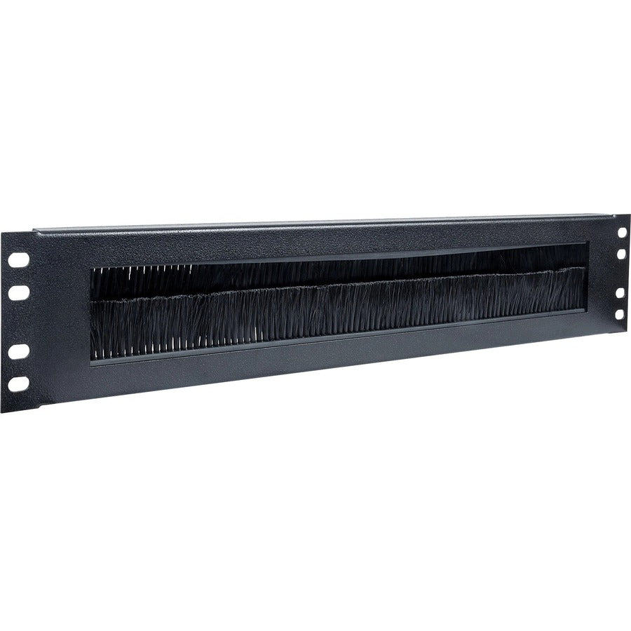 Intellinet 19" Cable Entry Panel, 2U, with Brush Insert, Black