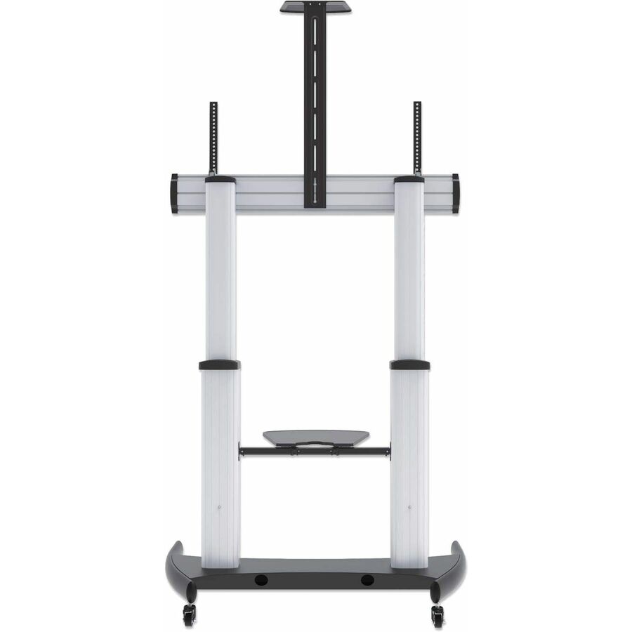 Manhattan Aluminum Heavy-Duty Height-Adjustable Multimedia TV Cart