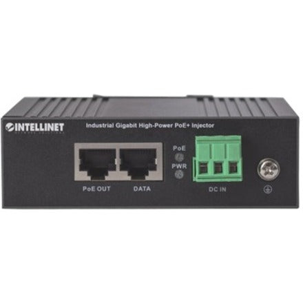 Intellinet Industrial Gigabit High-Power PoE+ Injector, 1 x 30 W Port, IEEE 802.3at/af Power over Ethernet (PoE+/PoE), Metal Housing