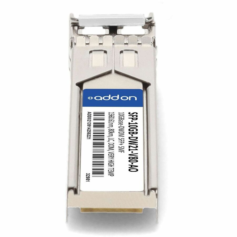 AddOn MSA and TAA 10GBase-DWDM SFP+ Transceiver C-Band 100GHz (SMF, 1560.61nm, 80km, LC, DOM, -40 to 95C)
