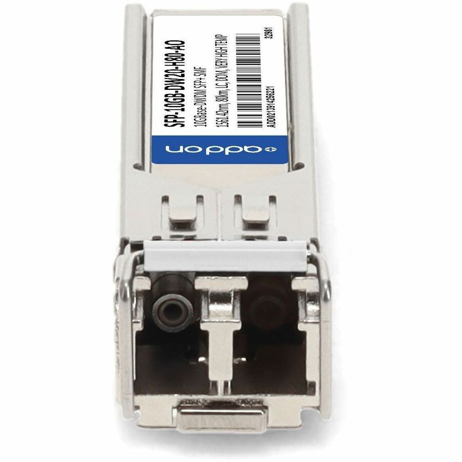 AddOn MSA and TAA 10GBase-DWDM SFP+ Transceiver C-Band 100GHz (SMF, 1561.42nm, 80km, LC, DOM, -40 to 92C)