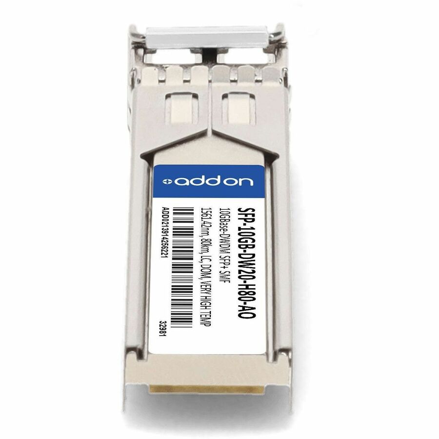 AddOn MSA and TAA 10GBase-DWDM SFP+ Transceiver C-Band 100GHz (SMF, 1561.42nm, 80km, LC, DOM, -40 to 92C)