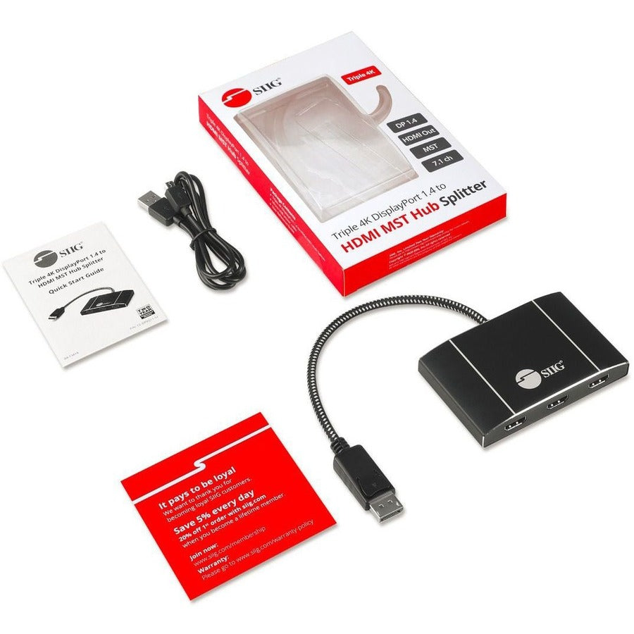 TRIPLE 4K DP 1.4- HDMI MST HUB