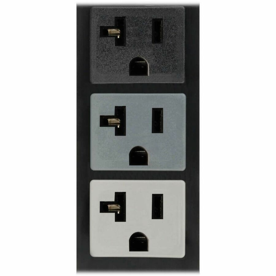 Eaton Tripp Lite Series 5.7kW 3-Phase Basic PDU - 42 NEMA 5-15/20R 120V Outlets, 208V L21-20P Input, 6 ft. Cord, 70 in. 0U Rack