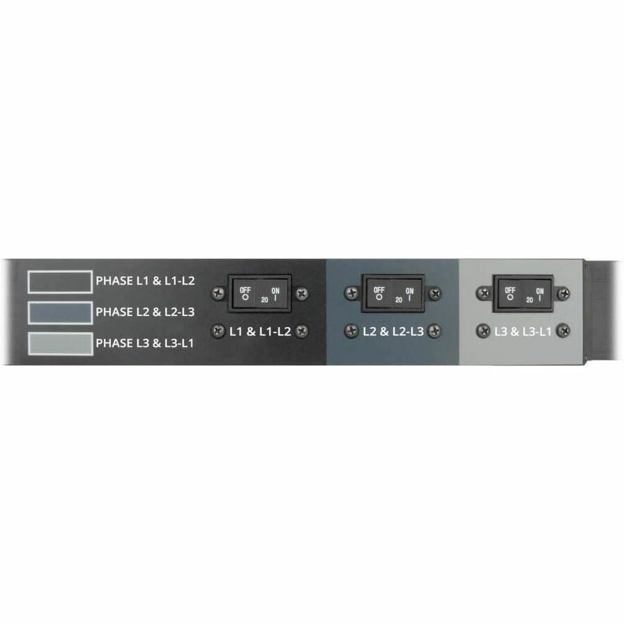 Eaton Tripp Lite Series 8.6kW 208/120V Three-Phase Basic PDU - 48 Outlets (36 C13, 6 C19, 6 5-15/20R), L21-30P Input, 6 ft. Cord, 70 in. 0U Rack
