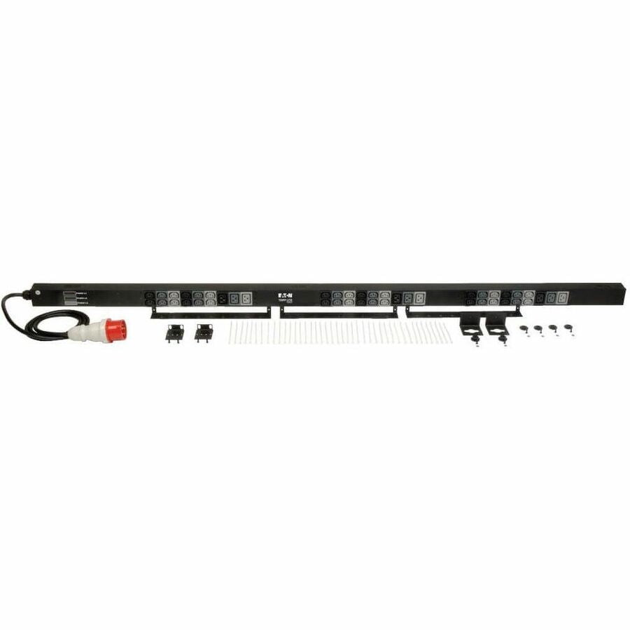 Eaton Tripp Lite Series 11.5kW 3-Phase Basic PDU - 45 208-240V Outlets (36 C13, 9 C19), IEC 309 16/20A Red 360-415V Input, 6 ft. Cord, 70 in. 0U