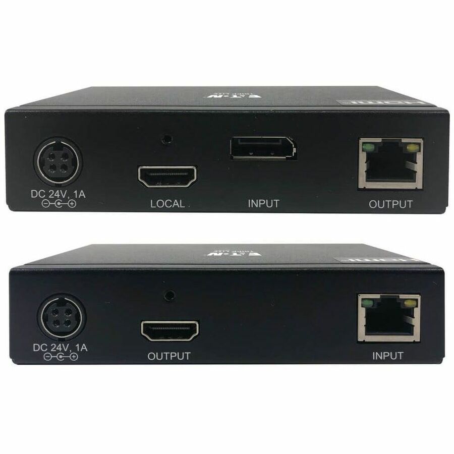 Eaton Tripp Lite Series DisplayPort to HDMI over Cat6 Extender Kit, KVM Support, 4K 60Hz, 4:4:4, USB, PoC, HDCP 2.2, 230 ft., TAA