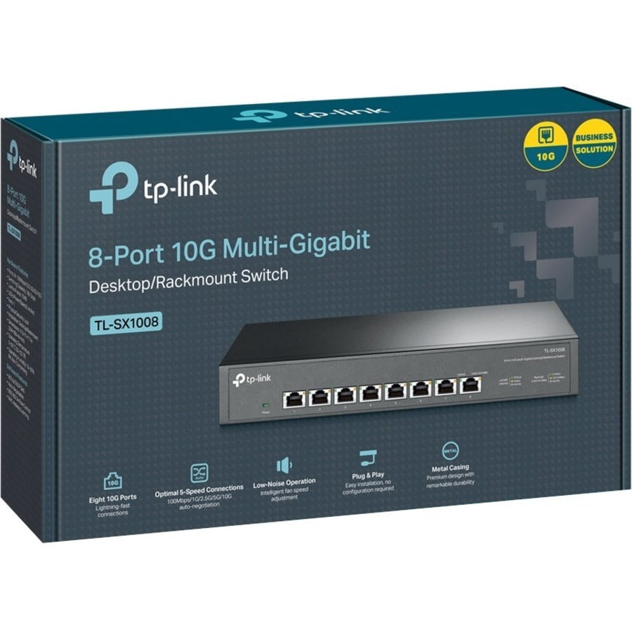 TP-Link TL-SX1008 - 8 Port 10G/Multi-Gig Unmanaged Ethernet Switch