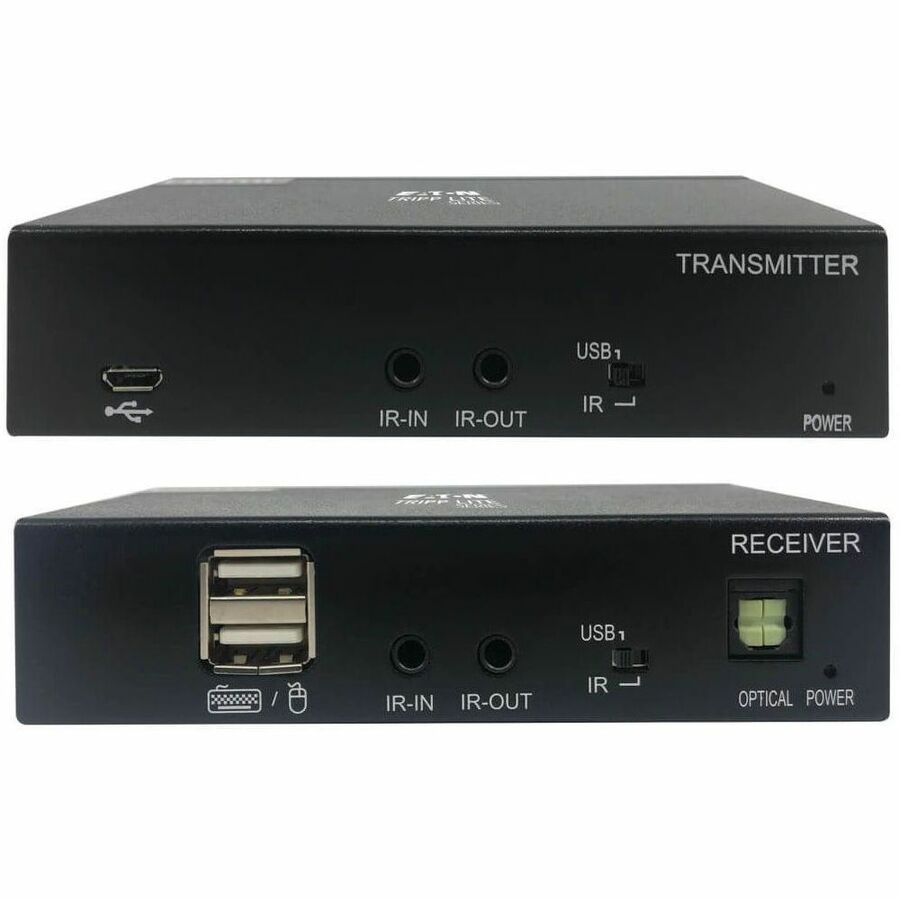 Eaton Tripp Lite Series HDMI over Cat6 Extender Kit, KVM Support, 4K 60Hz, 4:4:4, USB/IR, PoC, HDR, HDCP 2.2, 230 ft., TAA