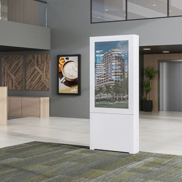 Chief Impact 47" Floor Standing Kiosk - Portrait Orientation - White