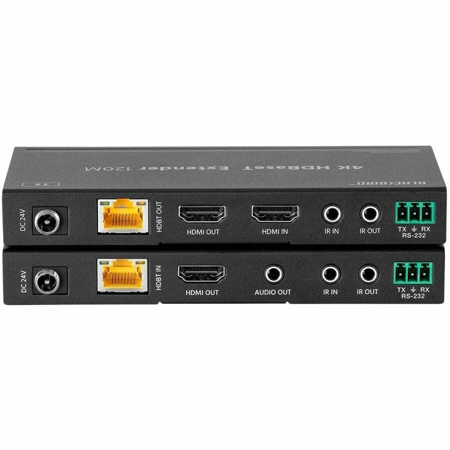 Monoprice Blackbird 4K HDBaseT Extender Kit, 120m, HDR, 18Gbps, 4K@60Hz, YCbCr 4:4:4, HDCP 2.2, PoC, RS-232, Loop Out and Bidirectional IR