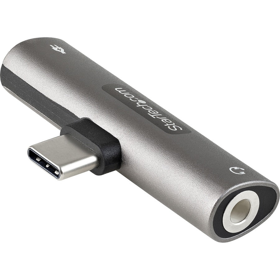 StarTech.com USB C Audio & Charge Adapter, USB-C Audio Adapter with 3.5mm Headset Jack and USB Type-C PD Charging, For USB-C Phone/Tablet