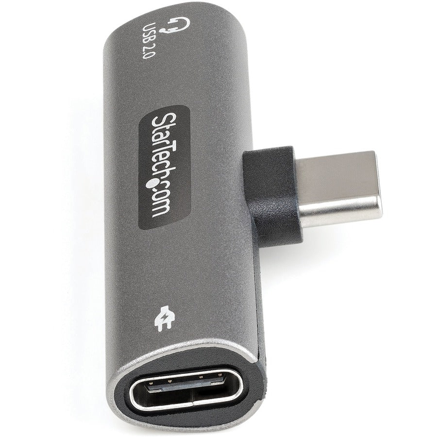 StarTech.com USB C Audio & Charge Adapter, USB-C Audio Adapter, USB C Audio Headset Port and USB Type-C PD Charger, For USB-C Phone/Tablet