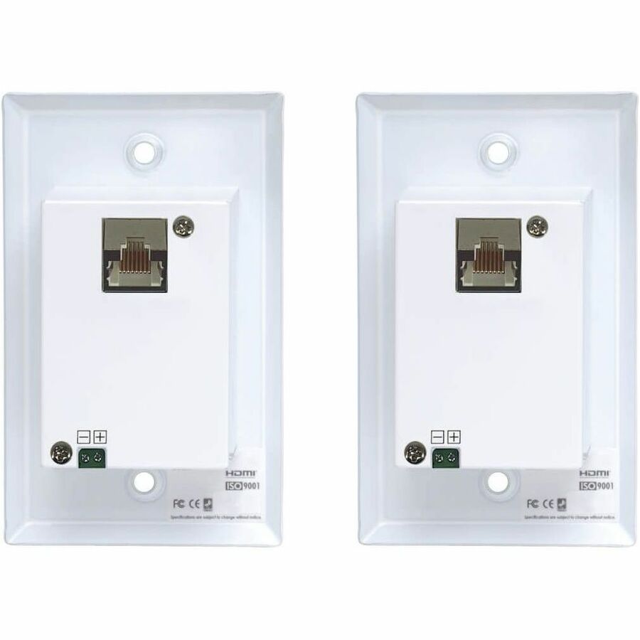 Eaton Tripp Lite Series HDMI over Cat6 Extender Kit, Wallplate, 4K 60Hz, 4:4:4, IR, PoC, HDR, HDCP 2.2, 230 ft., TAA