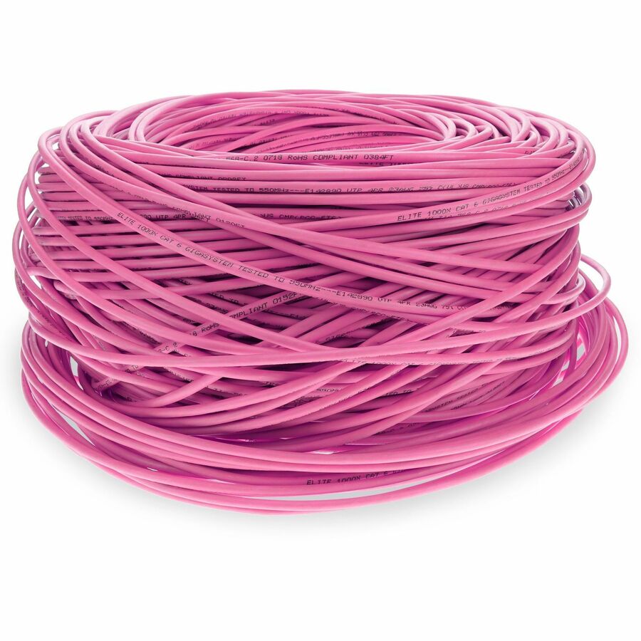 1000FT PINK CAT6 STP PLENUM