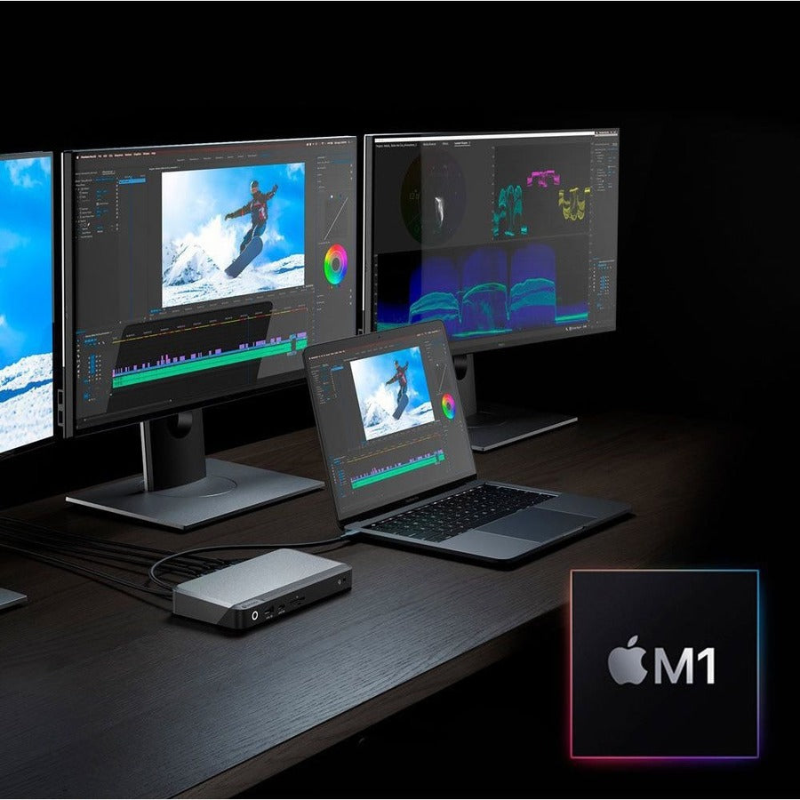 Alogic Universal Dock Triple Display Screen 4K docking station with 100W power delivery PD DP Alt Mode USB-C and USB-A devices