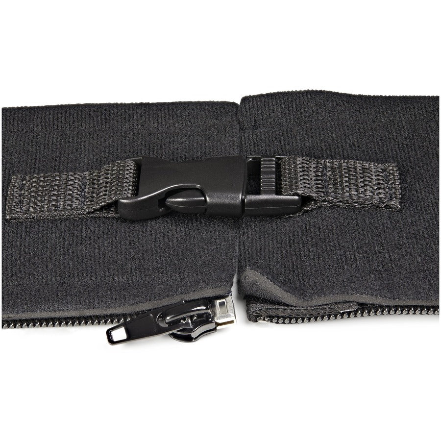 StarTech.com 40" Neoprene Cable Management Sleeve with Zipper/Buckle, Computer/PC Cord Cover, Flexible Cable Sleece/Organizer Wrap, Black