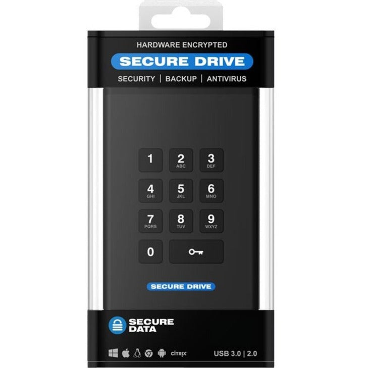 SecureDrive 1 TB Portable Hard Drive - External
