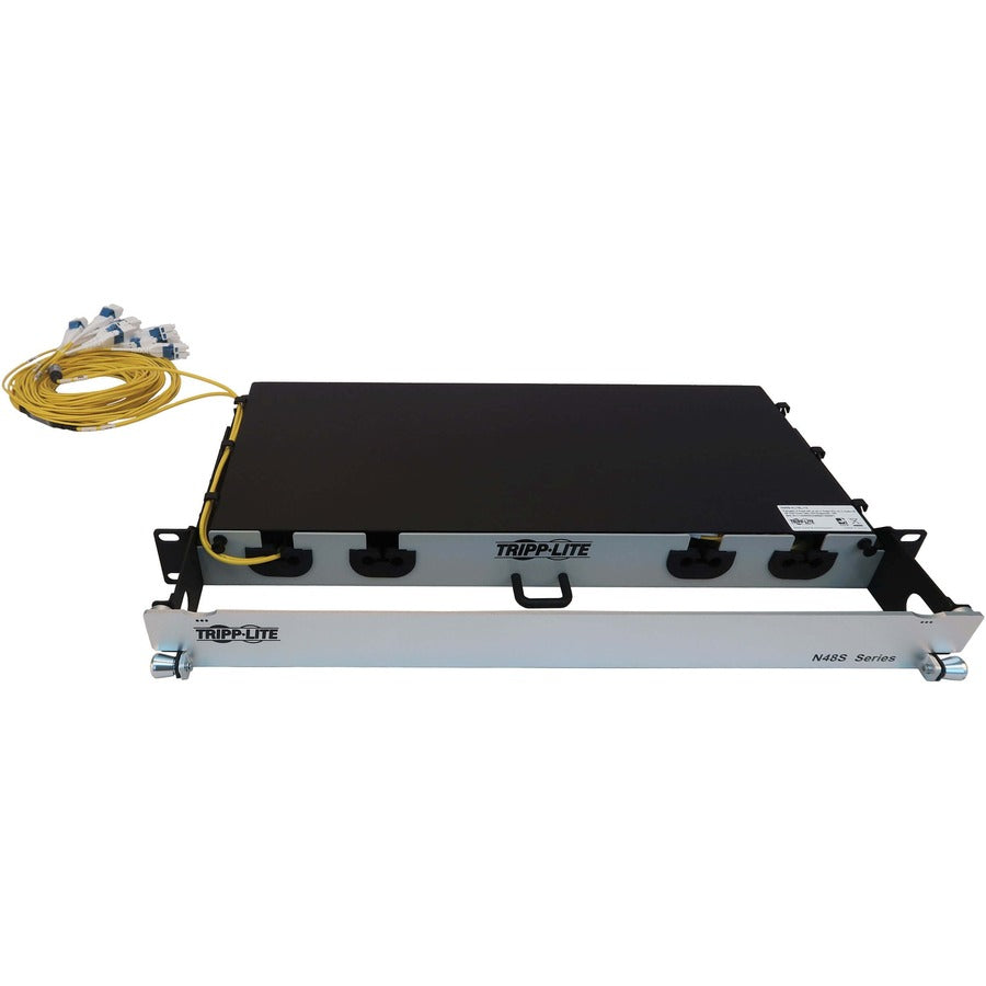 Eaton Tripp Lite Series Preloaded Fiber Panel, 1U - 4x (8x LC/LC Duplex M/M) 16F Trunk Cables, OS2 Singlemode, 10 m (32.8 ft.)