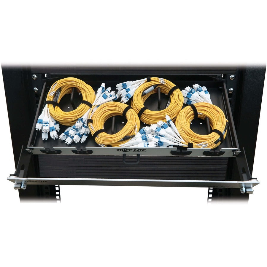 Eaton Tripp Lite Series Preloaded Fiber Panel, 1U - 4x (8x LC/LC Duplex M/M) 16F Trunk Cables, OS2 Singlemode, 10 m (32.8 ft.)