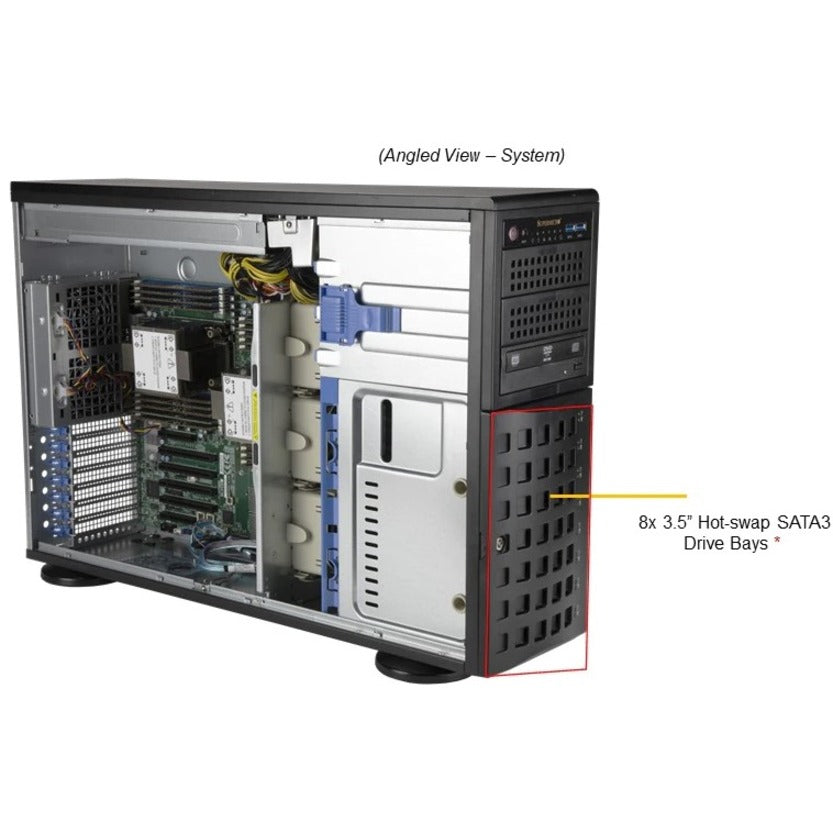 Supermicro SuperServer 740P-TR Server Barebone System - 4U Tower - Socket LGA-4189 - 2 x Processor Support