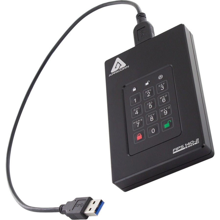 Apricorn Aegis Fortress L3 20 TB Portable Rugged Solid State Drive - External - TAA Compliant