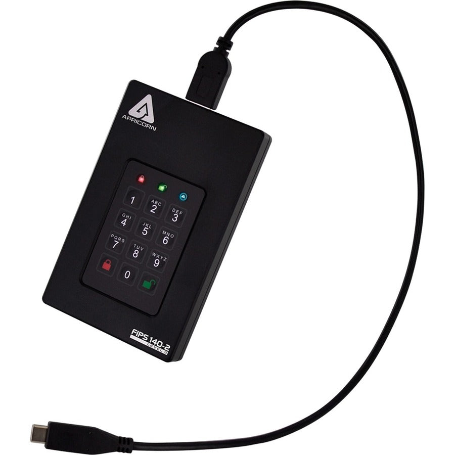 Apricorn Aegis Fortress L3 20 TB Portable Rugged Solid State Drive - External - TAA Compliant