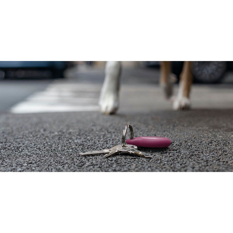 Secure Hldr KeyRing AirTag PNK