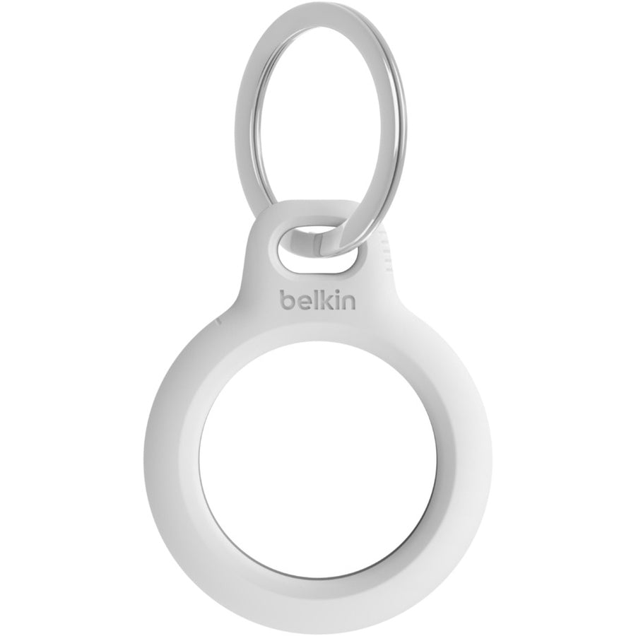 Secure Hldr KeyRing AirTag WHT