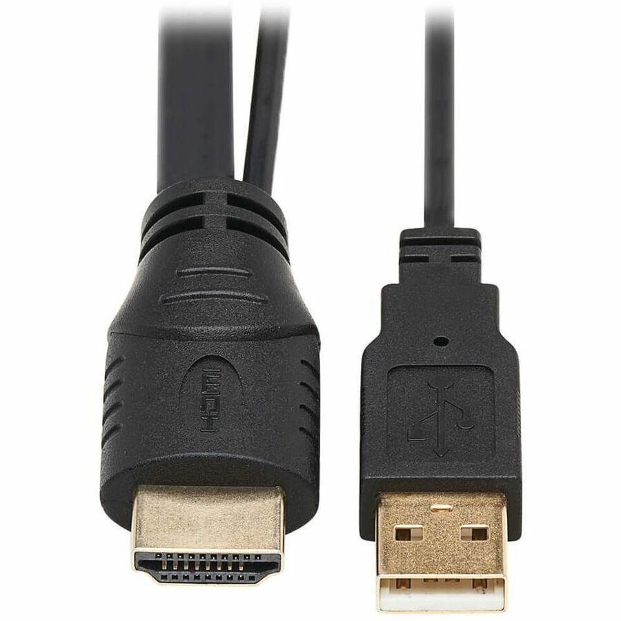 Eaton Tripp Lite Series 4-Port Presentation Adapter, 4K 60 Hz (4:4:4) HDMI, DP, USB-C and 1080p VGA to HDMI, Built-In Cables, TAA