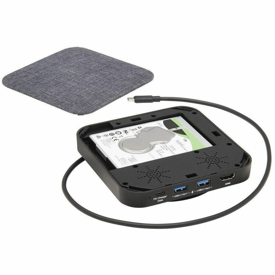 Eaton Tripp Lite Series USB-C Dock with Optional Internal Hard Drive, 4K HDMI, USB 3.x (5Gbps), USB-A/USB-C Hub, SATA III, 100W PD Charging, Gray