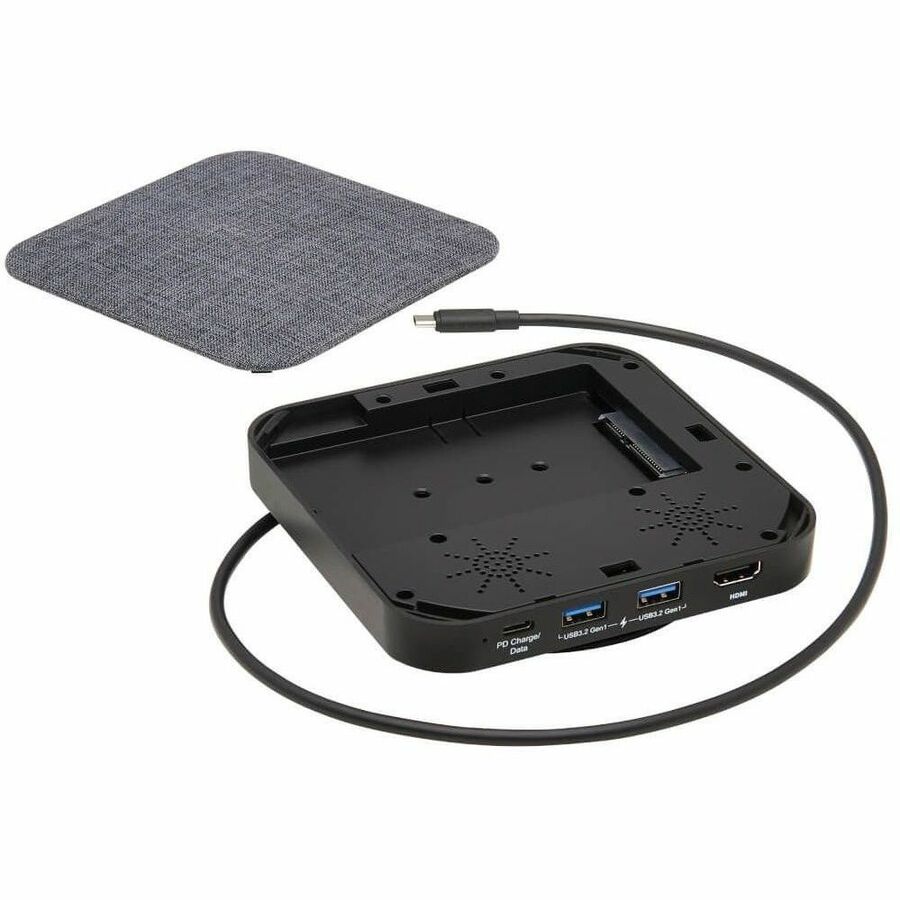 Eaton Tripp Lite Series USB-C Dock with Optional Internal Hard Drive, 4K HDMI, USB 3.x (5Gbps), USB-A/USB-C Hub, SATA III, 100W PD Charging, Gray
