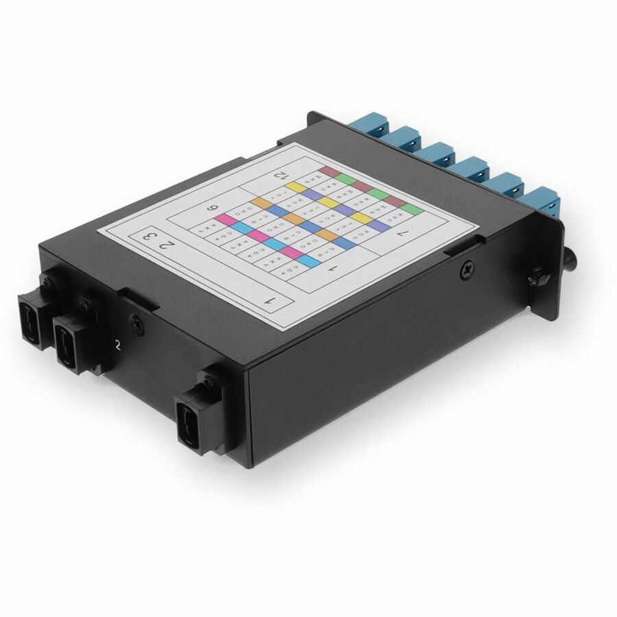AddOn 4-Bay Cassette 3x 12-Fiber MPO In, 12 LC Duplex Out, Single-mode Duplex OS2