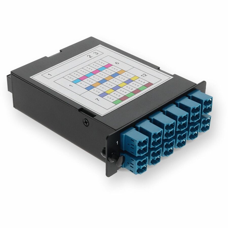 AddOn 4-Bay Cassette 3x 12-Fiber MPO In, 12 LC Duplex Out, Single-mode Duplex OS2