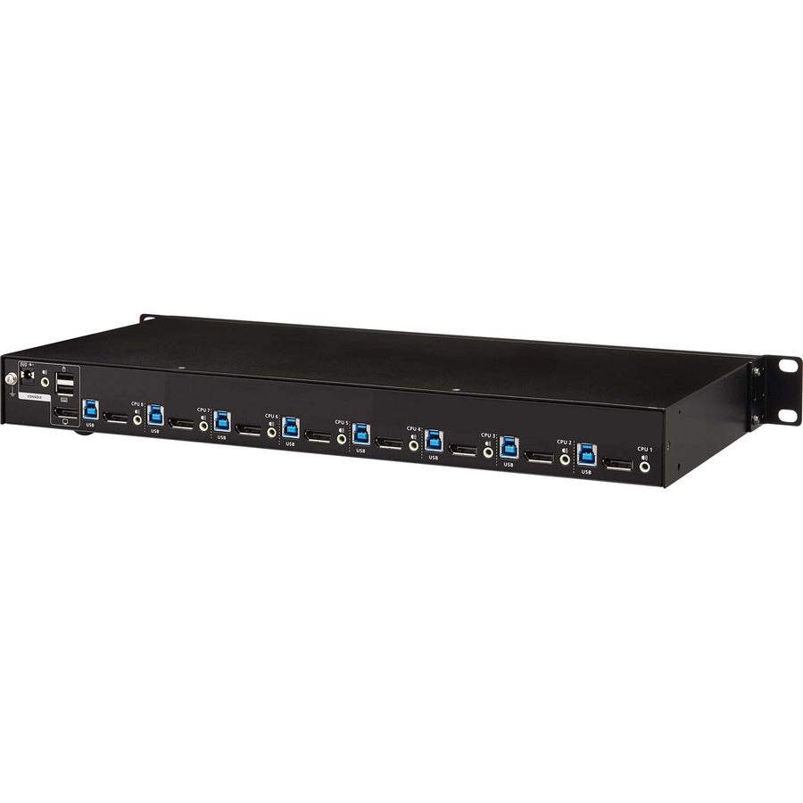 Eaton Tripp Lite Series 8-Port DisplayPort/USB KVM Switch with Audio/Video and USB Peripheral Sharing, 4K 60 Hz, 1U Rack-Mount, TAA